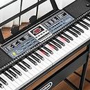 Mazam 61 Keys Electronic Keyboard Portable Digital Piano Keyboard with 200 Tones/200 Rhythms, 60 demo songs and 12 Percussion Modes