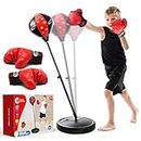 CUTE STONE Kids Punching Bag Toys with Boxing Gloves, Height Adjustable Stand for Kids, Boxing Bag Toy Set for Kids Boys Girls