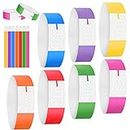 700PCS Neon Wristbands, Waterproof Paper Wristbands for Events, Disposable Wristbands Colored for Club Concert Party Supplies, 7 Colors