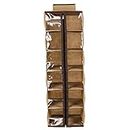 SHREY CREATION Non Woven 6 Foldable Shelf Closet Hanging Wardrobe with Zip Clothes Organizer & Storage Hanger for Family Closet Bedroom (Pack of 1-Beige)