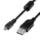 Replacement USB Camera Transfer Data Sync Charging Cable Cord for Sony Cybershot Cyber-Shot DSCH200, DSCH300,DSCW370,DSCW800,DSCW830,DSC-H200,DSC-H300,DSC-W370,DSC-W800,DSC-W830 Digital Camera (Black)