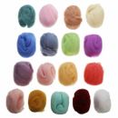 17 Colors Hand Spinnings Fiber Wool Yarn Roving Needle Felting Supplies DIY