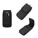 DFV mobile - Belt Case Cover Business Nylon Compatible avec Motorola Moto E5 Play - Black