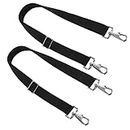 Premium Horse Blanket Sheet Leg Straps, Replacement Stretchy Belly Strap with Double Swivel Snaps, Adjustable Length from 24 to 42 Inch Black(2 Pcs)