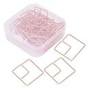 55pcs Cute Paper Clips Assorted,Square Mini Paper Clips, Creative Shaped Paper Clips,for School Office Home Wedding Women Girls Students Document Note Sorting Organizing Paperclips