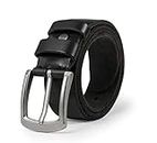 BELTER Leather Belt Mens Belts Jeans Casual Dress Full Grain Leather Big and Tall Size Available with Gift Box (38"-40" Waist, Black)