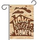 FunHOMEs Garden Flag 12x18 Inch Double Sided Decorative Home Sweet Home Retro Small Yard House Garden Flags for Summer Outdoor Indoor Decoration