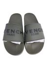Givenchy Mens Slide Sandals rubber Logo Size 12 US (45 EUR) Nib Authentic Khaki