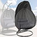 FLYMEI 2 Person Egg Chair Cover, Patio Hanging Chair Covers Waterproof, Large Wicker Swing Egg Chair Covers 91'' X 80'', Outdoor Pod Double Egg Chair Cover