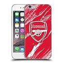 Head Case Designs Licenciado Oficialmente Arsenal FC Mármol Rojo Patrones de Cresta Carcasa de Gel de Silicona Compatible con Apple iPhone 6 / iPhone 6s