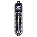 Nostalgic-Art Retro Thermometer, 7 x 28 cm, Original Lizenzprodukt (OLP), BMW – Classic Pepita – Geschenk-Idee für BMW Accessoires Fans, aus Metall, Vintage Design