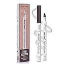 Tattoo Eyebrow Pen with 3 Colors Long-lasting Waterproof Brow Gel and Tint Dye Cream for Eyes Makeup (1#Chestnut)