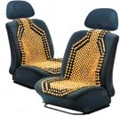 Zone Tech 2x Two Tone Wooden Beaded Beads Car Seat Cushions Massaging Cover