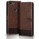 TheGiftKart iPhone 8 Flip Back Cover Case | Dual-Color Leather Finish | Inbuilt Stand & Pockets | Wallet Style Flip Back Case Cover for iPhone 8 (Brown & Coffee)