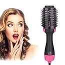 AU Plug Hair Blow Dryer Brush, GuanfeiTech 3 in 1 One Step Hair Dryer and Volumizer Hot Air Brush Anti-scald Negative Ion Hair Straightener Brush Comb Curler Styler for All Hair Types