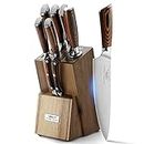 Knife Set Block Juego de cuchillos de cocina de 8 piezas Juego de cuchillos de cocina hecho de acero inoxidable alemán de con bloque