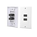axGear HDMI Wall Plate Cable Face Panel Coupler Outlet Extender 2 Port