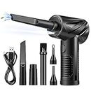 Compressed Air Duster, OTAO Strongest Electric Cordless Air Duster -8000mha-3 Speed, Fast-USB Charging Keyboard Cleaner with LED Light for Cleaning Computer, Electronics, Replace Canned Air