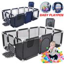 Large Baby Playpen Safety Gate Kids Play pen Mat Foldable Toddler Fence Barrier