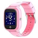 Turet Cotton Candy Pro 4G Smart Watches for Kids Girls & Boys, Live Tracker GPS Watch with Sim Support, Voice & Video Call, SOS, HD Camera, Alarm, Long Battery, Waterproof, Kids Smartwatch (Pink)