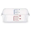 RUBBERMAID COMMERCIAL FG630200CLR Square Storage Container,2 qt,Clear