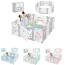 Foldable Baby Playpen Playard 14 Panels Safety Kids Indoor Outdoor Baby Fence US