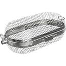 64000 Grill Rotisserie Basket Accessories, Universal Stainless Steel Rotisserie Baskets Replacement for Napoleon 64000, Universal Rotisserie Basket for Most Spit Rods, French Fries Veggies