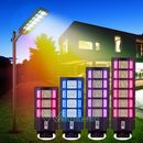 990000000LM Solar Powered Color Changing LED Street Light Outdoor Road Lamp+Pole