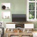 George Oliver Hennessy TV Stand for TVs up to 78" Wood in Brown/White | 21 H in | Wayfair 7AC297F07EAC4C6DB8F20C5542DBE504