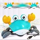 Wembley Crawling Crab Baby Toy for Kids Toddlers Infant Tummy Time Interactive Moving Toys for Babies 6-12 Months Electric Sensor Musical Dancing Walking Crab Toy Gift for Kids 1 2 3 Year Rechargeable