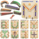 Alphabets en bois Puzzle jouets pour enfants 3 4 5 ans | Plateau de puzzles...