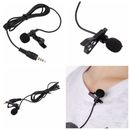 Clip-on Lapel Microphone Hands-free Mike Link To Smartphone Wired Condenser