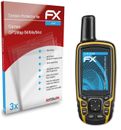 atFoliX 3x Protecteur d'écran pour Garmin GPSMap 64/64s/64st clair