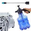 Hand Pump Water Sprayer, 3.5L High Pressure Garden Sprayer with Two Water Modes, Hand Held Car Wash Sprayer with Extended Nozzle Transparent Water Spray Can for Indoor and Outdoor Gardening and Home