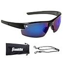 Franklin Sports Rectangular Non Flip Sunglasses, Black, 72mm