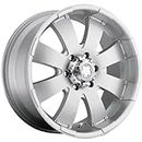 Ultra Wheel 243S Mako Silver Wheel with Painted (16 x 8. inches /6 x 139 mm, 10 mm Offset)