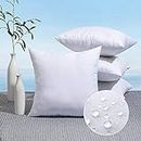 MIULEE Pack of 4 Pillow Inserts Outdoor Waterproof 16x16 Decorative Premium Throw Pillow Inserts Hypoallergenic Pillow Stuffer Sham Square for Bed Couch Sofa Patio Furniture