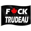 Fuck Trudeau Flag Banner 5x3FT, for Canda Day, Sports Competitions, Festivals, Celebrations - Black