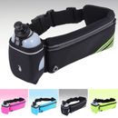 Adjustable Hydration Running Belt Fanny Pack Sports Fitness Bag Water Bottles