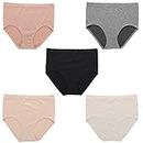 Delta Burke Intimates Women's Plus Size Microfiber Hi-Rise Brief Panties (5Pr), Pink Neutrals, XL Plus