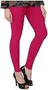 Xenor Cotton Blend and Lycra Blend Solid Slim Fit Casual Ankle Length Leggings for Women (Rani, Dark Pink, Free) (KCLG IND)