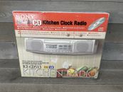 Sony ICF-CD513 Under Cabinet Counter Clock Radio AM FM CD Player White New