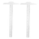 FAVOMOTO 2pcs Design Art Supplies clear ruler 12 inch 12 inch ruler alignment ruler T- Square Ruler misti stamping tool Art Rulers t square student plastic new material drawing ruler white