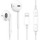 In-Ear Headphones for iPhone, Hi-Res Extra Bass Earphones, HiFi-Audio Stereo Noise Isolating Earbuds with Mic+Volume Control Compatible with iPhone 14 Pro Max/13/12/Mini/SE/11/XS Max/X/XR/8 Plus/7