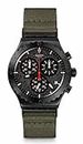 Swatch Unisex Casual Black Watch Stainless Steel Quartz by The Bonfire, Black, Power of Nature