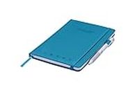 CUIR ALLY Dexter Erasable & Reusable Smart Notebook, For Goals & Time Management, Includes Pen (A5 Hard Bound - Teal)