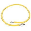 RUNROTOO Gas connection pipe propane hose connector propane gas line dryer hose gas tubing for range dryers appliances flexible gas line Stainless steel liquefied gas stove
