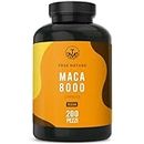 Maca 8000 Gold - 200 Capsule vegane - Dose elevata: 24.000 mg PER DOSE GIORNALIERA - Estratto di radice di Maca di prima qualità - produzione tedesca - TRUE NATURE®