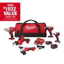 M18 18-Volt Lithium-Ion Cordless Combo Kit (5-Tool) with Batteries and Tool Bag