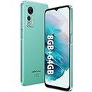 Unlocked Cell Phone (2022), Ulefone Note 14 (8GB+64GB) Smartphone, 6.52" Waterdrop Display, 4500mAh Battery, 13MP Dual Camera, Android 12, Triple Card Slots, Type-C, GPS, Green